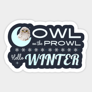 Winter's Watch: Owl On The Prowl Sticker